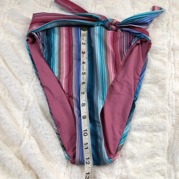 Isabella Rose Adelaide ombre stripe high leg cut bikini bottom 11099 - Picture 7 of 10